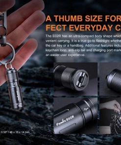 Fenix E02R Rechargeable 200 Lumen Keychain Light 20 Fenix E02R Rechargeable 200 Lumen Keychain Light