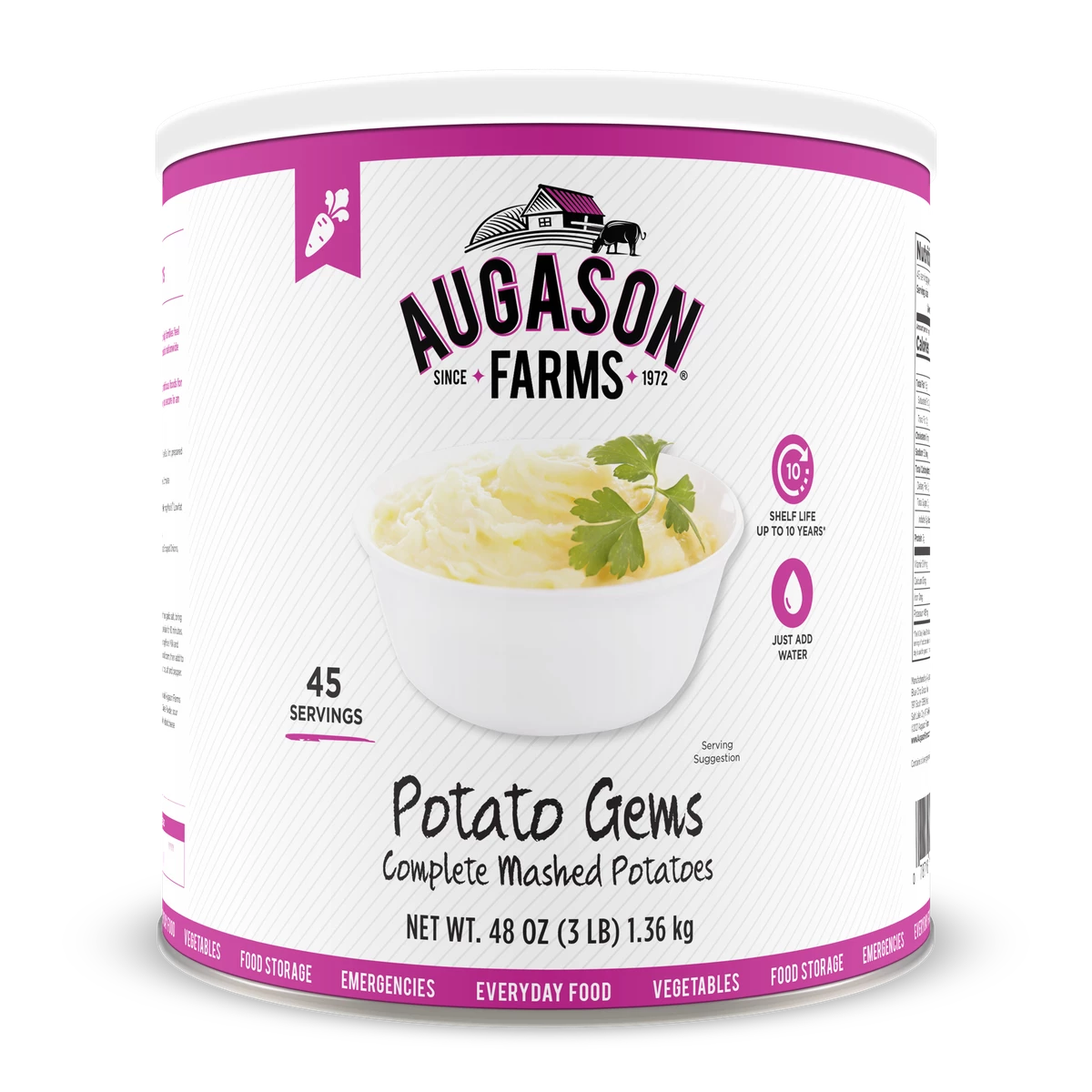 Augason Farms Potato Gems Mashed Potatoes 1 Augason Farms Potato Gems Mashed Potatoes