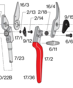 FELCO 17 Left-Handed Compact Pruning Shear Home, Farm & Garden