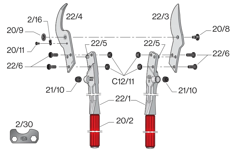 FELCO 22 Classic Loppers 84 Cm / 33.1 Inch 4 FELCO 22 Classic Loppers 84 Cm / 33.1 Inch