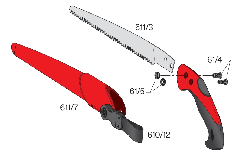 Hand Saws FELCO 611 Pruning Saw 33 Cm / 13 Inch Blade 2 Hand Saws FELCO 611 Pruning Saw 33 Cm / 13 Inch Blade