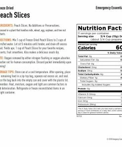 Food & Food Storage Emergency Essentials Freeze Dried Peach Slices - Large Can 7 Food & Food Storage Emergency Essentials Freeze Dried Peach Slices - Large Can