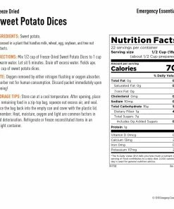Emergency Essentials Freeze Dried Sweet Potato Dices With Peel Large Can Food & Food Storage 7 Emergency Essentials Freeze Dried Sweet Potato Dices With Peel Large Can Food & Food Storage
