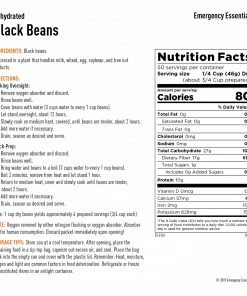 Food & Food Storage Emergency Essentials Black Beans Large Can