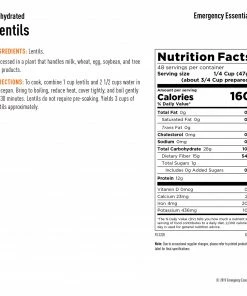 Emergency Essentials Lentils Large Can