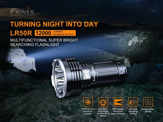 Fenix LR50R 12000 Lumen Multifunctional Search Light 4 Fenix LR50R 12000 Lumen Multifunctional Search Light