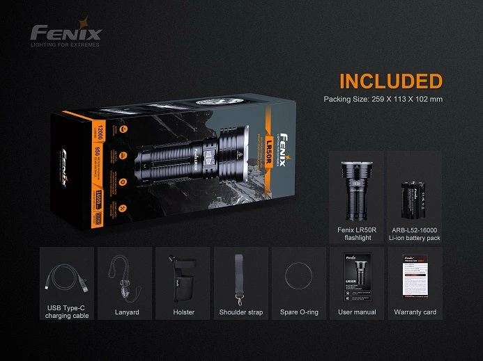 Fenix LR50R 12000 Lumen Multifunctional Search Light 18 Fenix LR50R 12000 Lumen Multifunctional Search Light