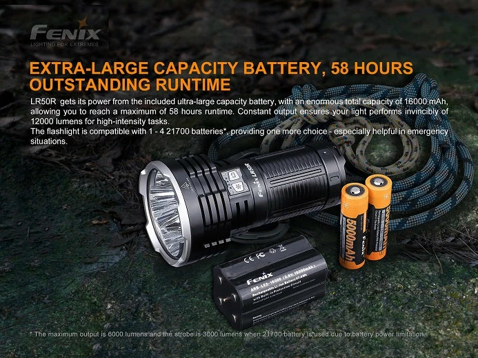 Fenix LR50R 12000 Lumen Multifunctional Search Light 10 Fenix LR50R 12000 Lumen Multifunctional Search Light