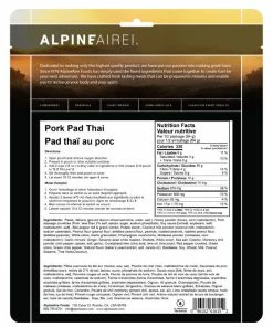 AlpineAire Pork Pad Thai Backpacking Meals