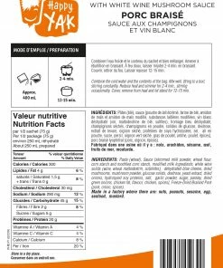 Food & Food Storage Happy Yak Braised Pork With White Wine Mushroom Sauce