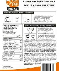 HAPPY YAK MANDARIN BEEF AND RICE Food & Food Storage