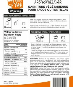 Food & Food Storage Happy Yak Vegetarian Taco Or Tortilla Mix
