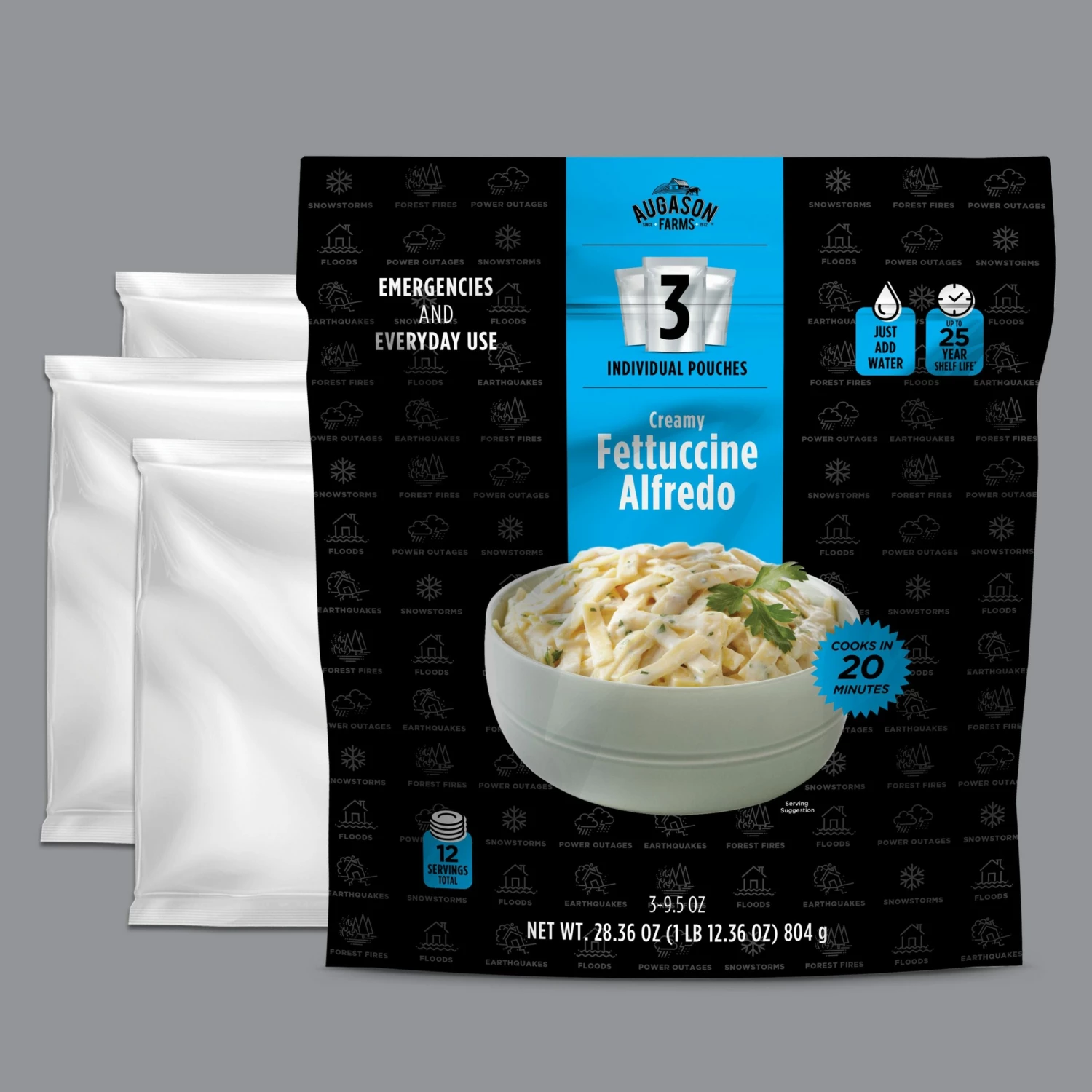 Augason Farms Fettuccini Alfredo Super Pouch 4 Augason Farms Fettuccini Alfredo Super Pouch