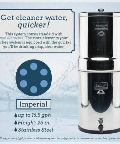 Imperial Berkey Water Filter (4.5 Gal) With 6 Filters