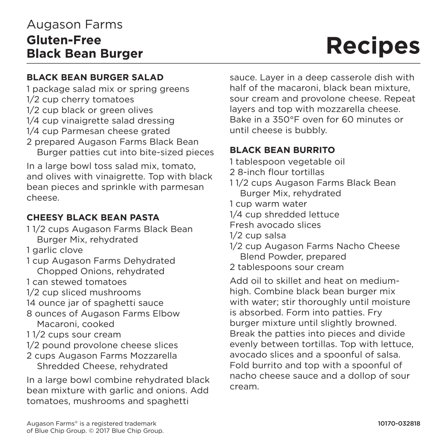 Food & Food Storage Augason Farms Black Bean Burger 16 Food & Food Storage Augason Farms Black Bean Burger