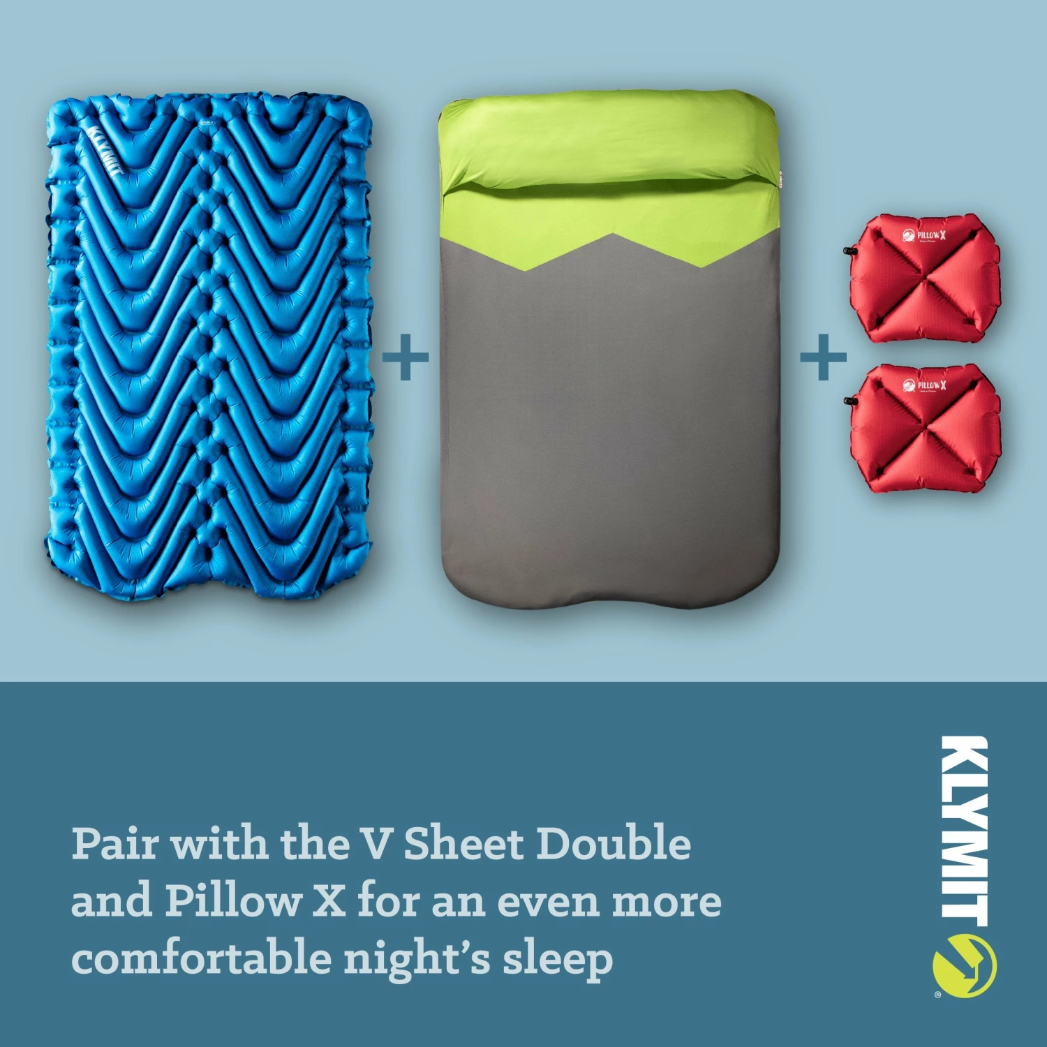 Sleeping Bags & Pads Klymit Double V Sleeping Pad 4 Sleeping Bags & Pads Klymit Double V Sleeping Pad