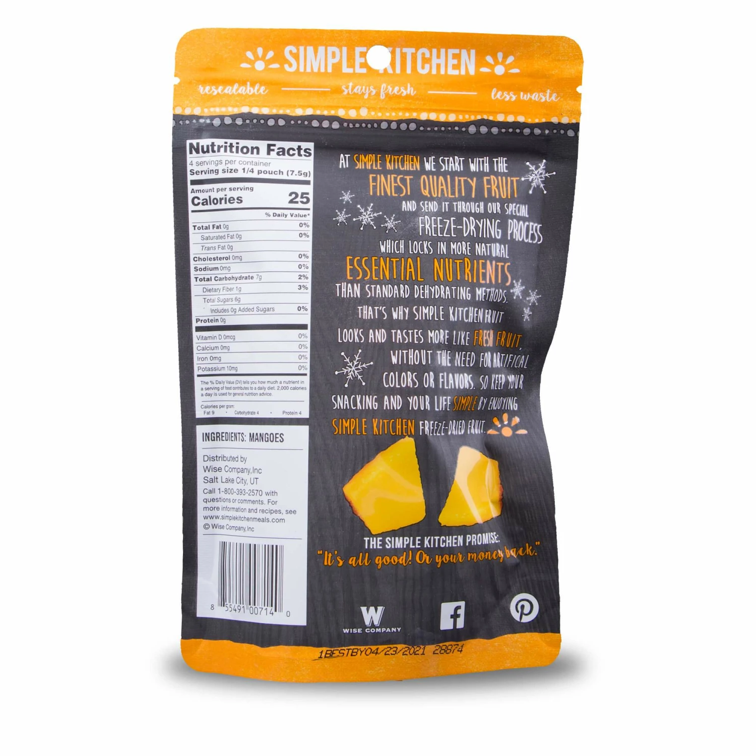 ReadyWise Simple Kitchen Freeze-Dried Mango - 6 Pack 3 ReadyWise Simple Kitchen Freeze-Dried Mango - 6 Pack