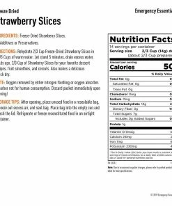 Emergency Essentials Freeze Dried Strawberry Slices Large Can Food & Food Storage