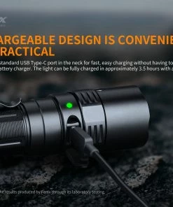 Flashlights FENIX PD40R V2.0 3000 LUMENS RECHARGEABLE FLASHLIGHT
