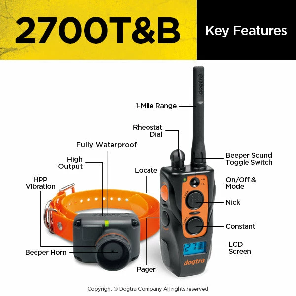 DOGTRA 2700T&B TRAINING AND BEEPER SYSTEM 3 DOGTRA 2700T&B TRAINING AND BEEPER SYSTEM