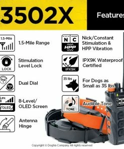 DOGTRA 3502X 2-DOG TRAINING SYSTEM