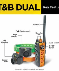 Dogs Dogtra T&B Dual 2-Dog Training And Beeper System