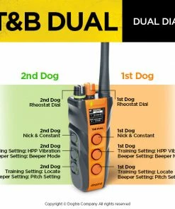 Dogs Dogtra T&B Dual 2-Dog Training And Beeper System