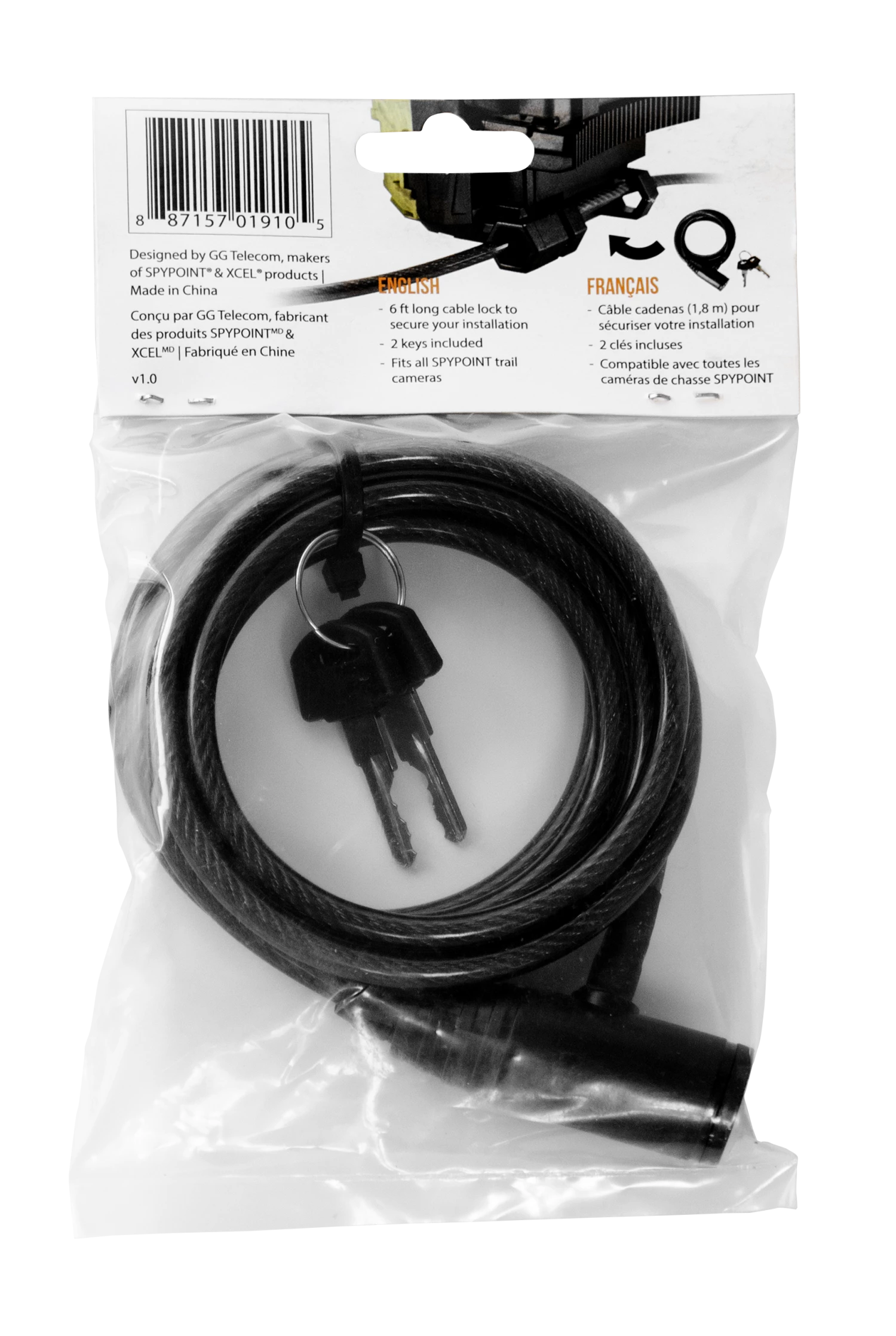 SPYPOINT CABLE LOCK 3 SPYPOINT CABLE LOCK