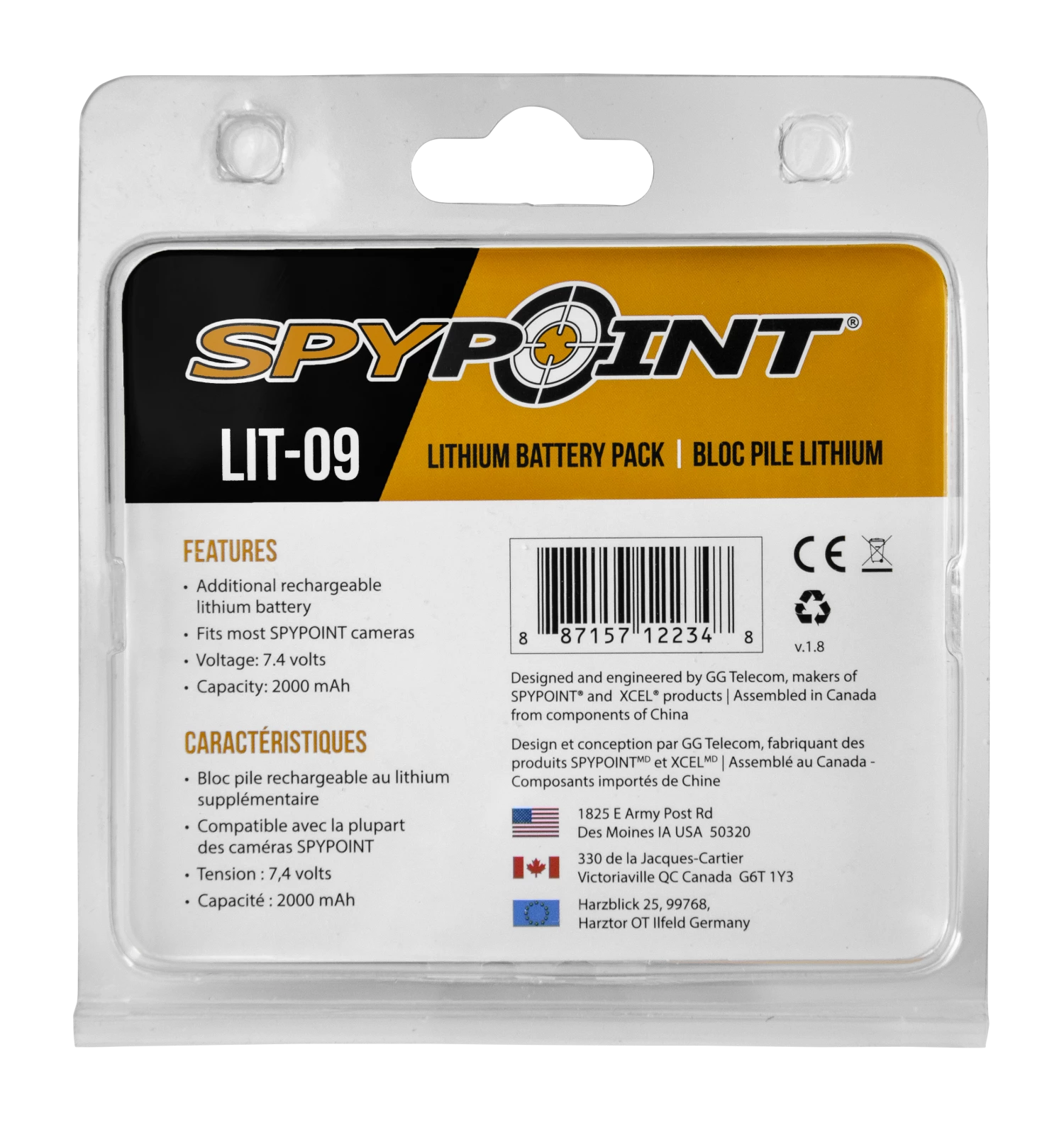 SPYPOINT LITHIUM BATTERY PACK 3 SPYPOINT LITHIUM BATTERY PACK