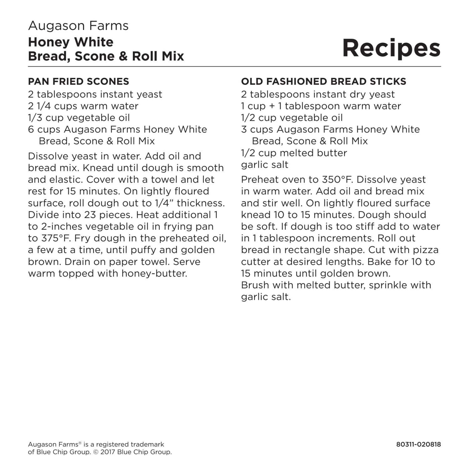 Augason Farms Honey White Bread, Scone & Roll Mix 10 Augason Farms Honey White Bread, Scone & Roll Mix