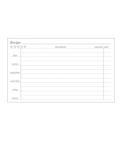 Rite In The Rain Weatherproof Recipe Cards, 6 In. X 5 In.