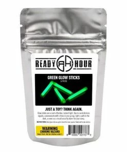 Ready Hour Four Pack 4" Green Light Glow Sticks