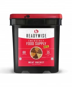 ReadyWise Freeze Dried Meat Bucket- 60 Servings + 20 Servings Of Rice