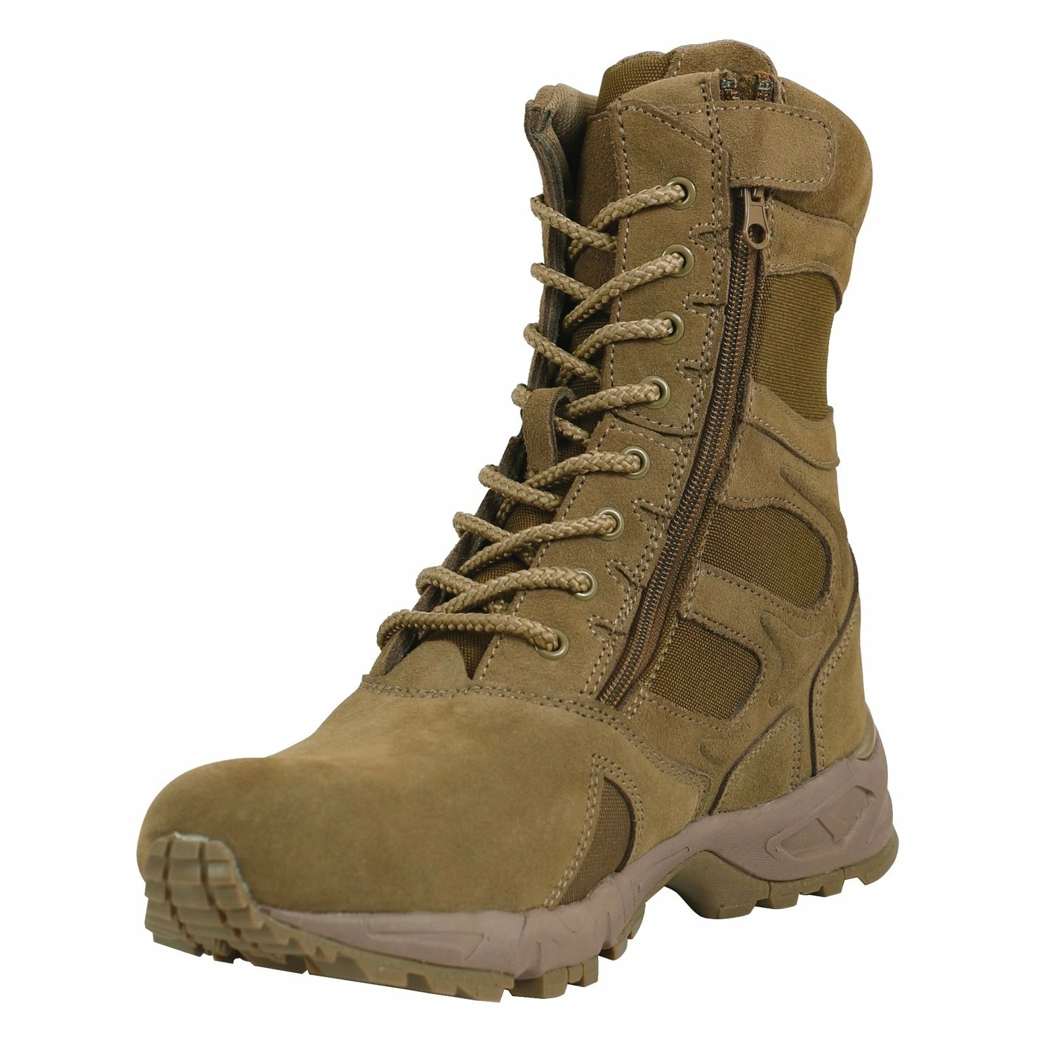 Rothco Forced Entry 8" Deployment Boots With Side Zipper - Coyote Brown 1 Rothco Forced Entry 8" Deployment Boots With Side Zipper - Coyote Brown