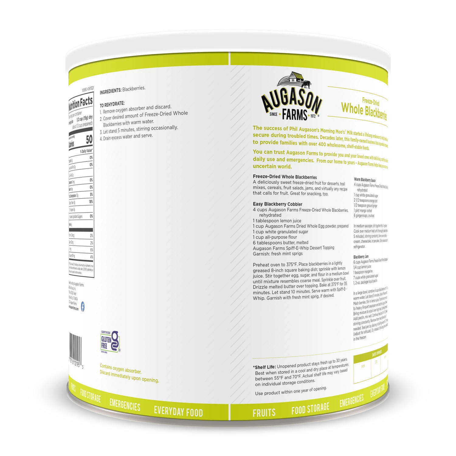 Augason Farms Freeze Dried Blackberries 2 Augason Farms Freeze Dried Blackberries