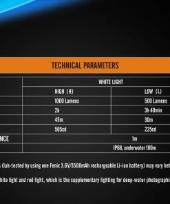 FENIX SD11 1000 LUMENS DIVE LIGHT