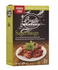 Bradley Smoker Wood Bisquettes, Premium Sage Flavor 24Pk