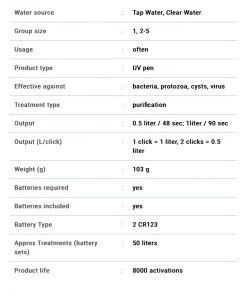 Steripen Adventurer Opti UV Water Purifier