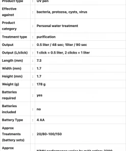 Steripen Classic™ 3 UV Water Purifier 5 Steripen Classic™ 3 UV Water Purifier