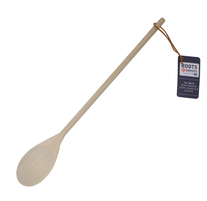 Home, Farm & Garden Roots & Harvest 18" Birchwood Long Handled Spoon 1 Home, Farm & Garden Roots & Harvest 18" Birchwood Long Handled Spoon
