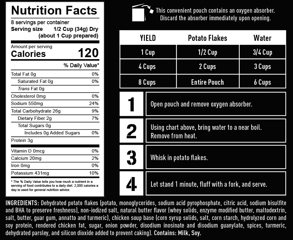 Entrees Ready Hour Mashed Potatoes Case Pack 3 Entrees Ready Hour Mashed Potatoes Case Pack