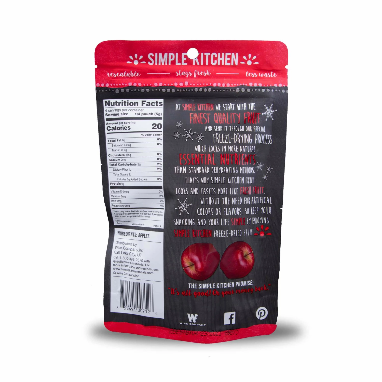 ReadyWise Simple Kitchen Freeze-Dried Sweet Apples - 6 Pack 3 ReadyWise Simple Kitchen Freeze-Dried Sweet Apples - 6 Pack