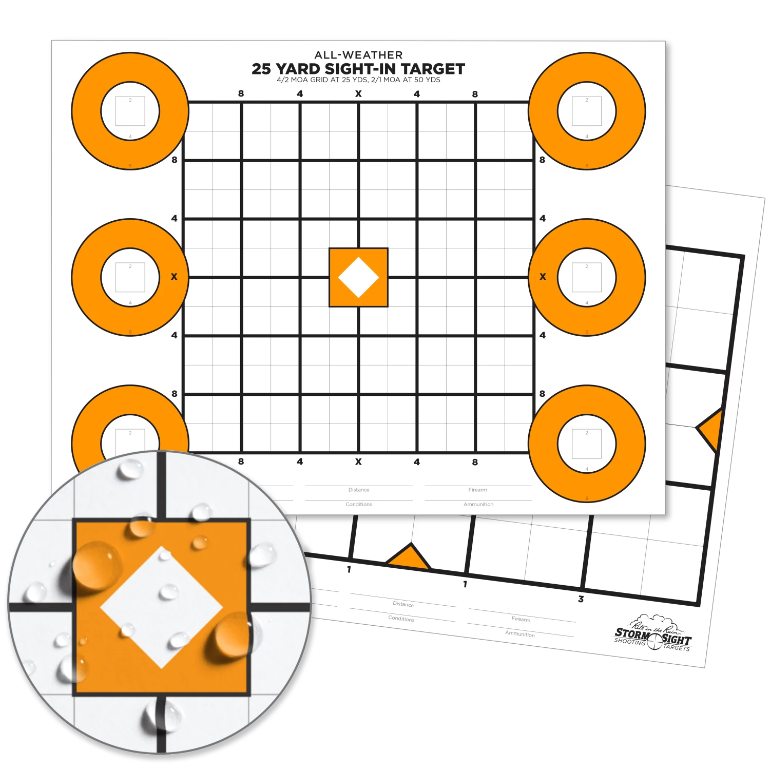 Rite In The Rain Weatherproof Zeroing Target, 8.5" X 11" 1 Rite In The Rain Weatherproof Zeroing Target, 8.5" X 11"