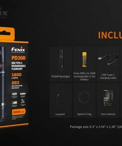 Fenix PD36R 1600 Lumens Rechargeable Flashlight Flashlights 34 Fenix PD36R 1600 Lumens Rechargeable Flashlight Flashlights