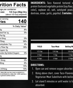 Meats & Proteins Ready Hour Vegetarian Taco Meat Substitute #10 Can