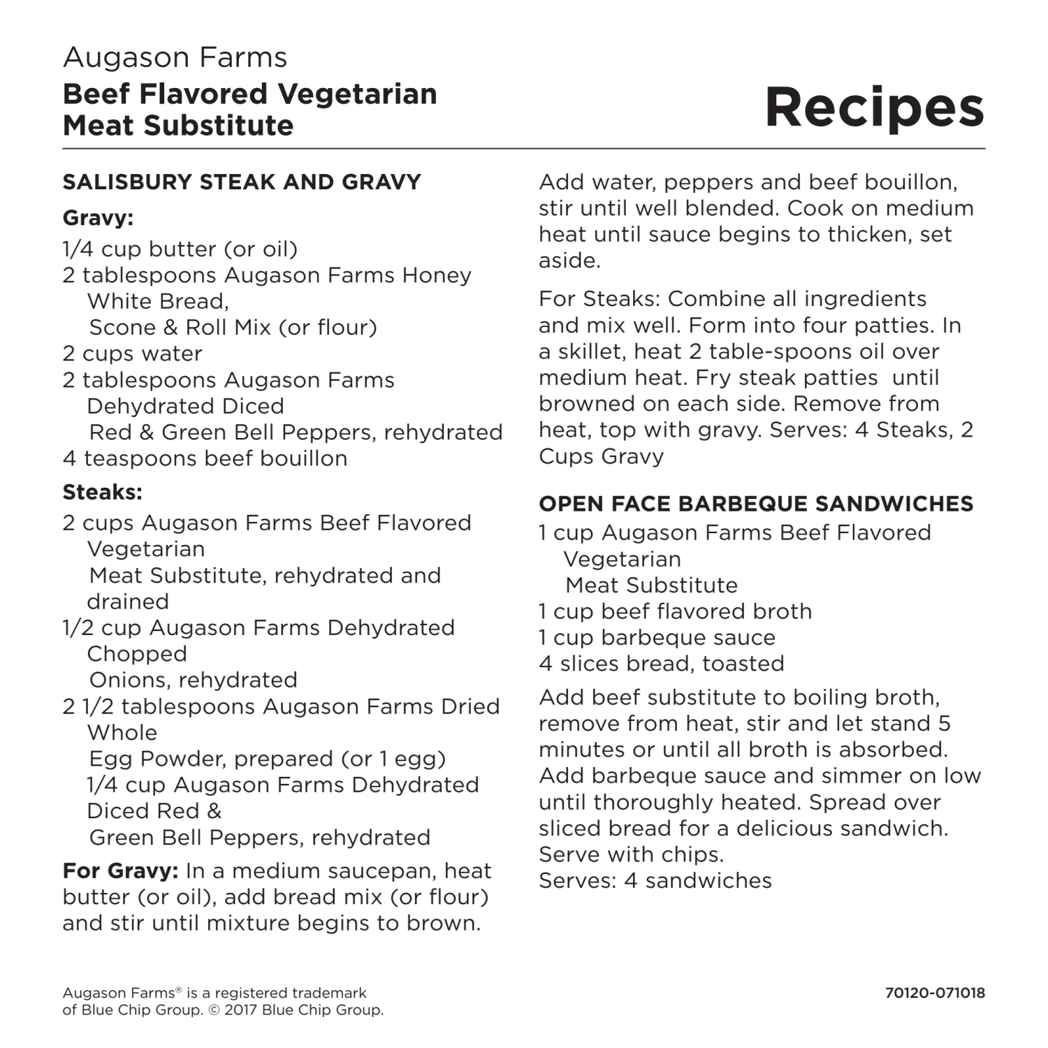 Food & Food Storage Augason Farms Beef Flavored Vegetarian Meat Substitute 6 Food & Food Storage Augason Farms Beef Flavored Vegetarian Meat Substitute