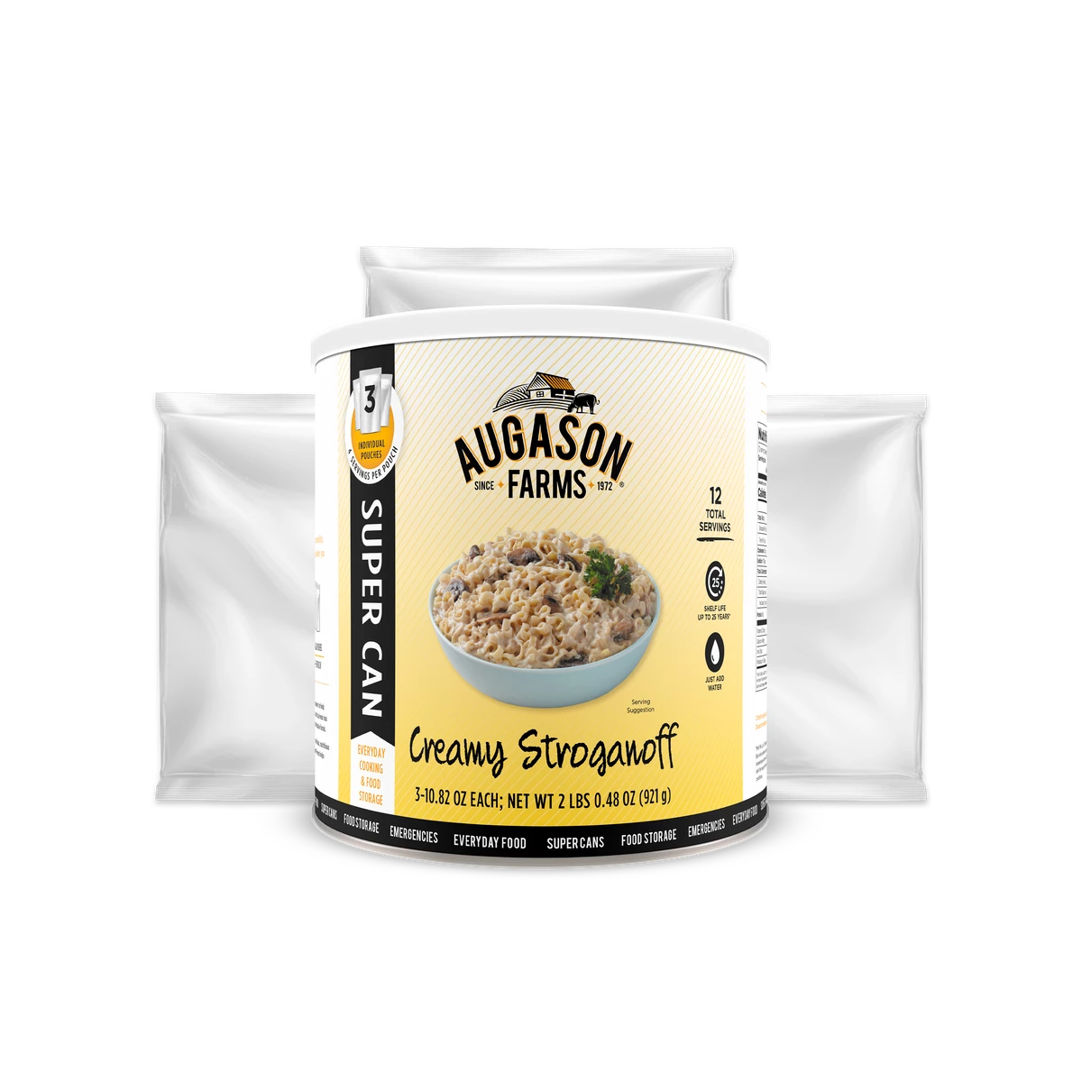 Augason Farms Creamy Stroganoff Super Can 4 Augason Farms Creamy Stroganoff Super Can