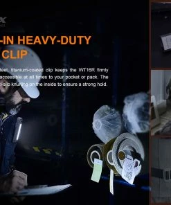 Flashlights FENIX WT16R 300 LUMENS RECHARGEABLE MAGNETIC FLASHLIGHT