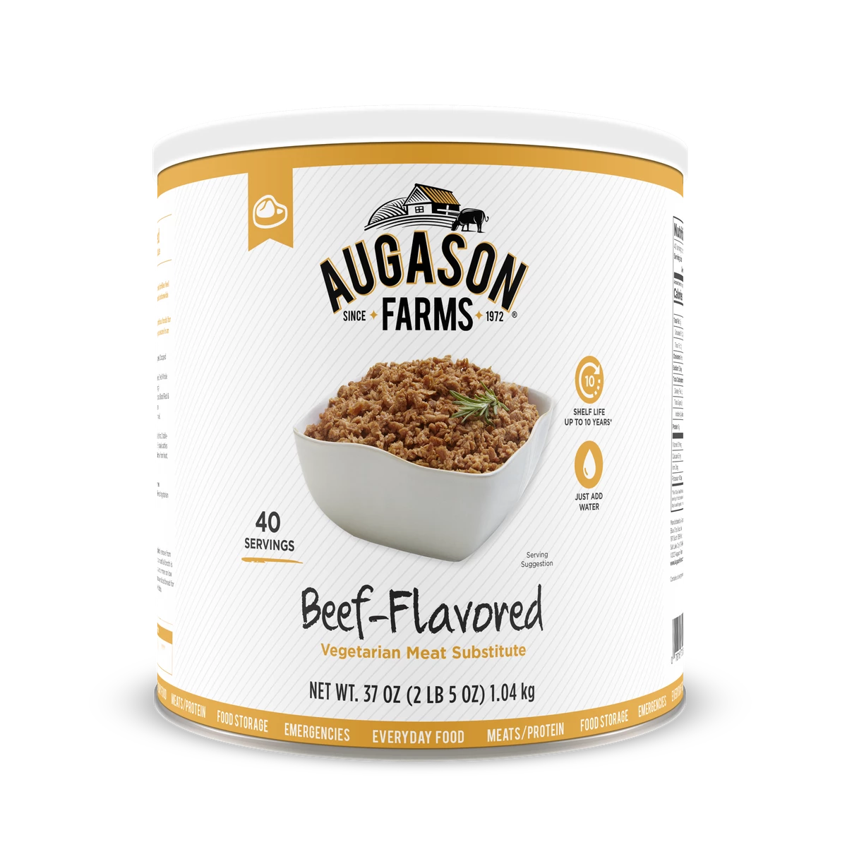 Food & Food Storage Augason Farms Beef Flavored Vegetarian Meat Substitute 1 Food & Food Storage Augason Farms Beef Flavored Vegetarian Meat Substitute