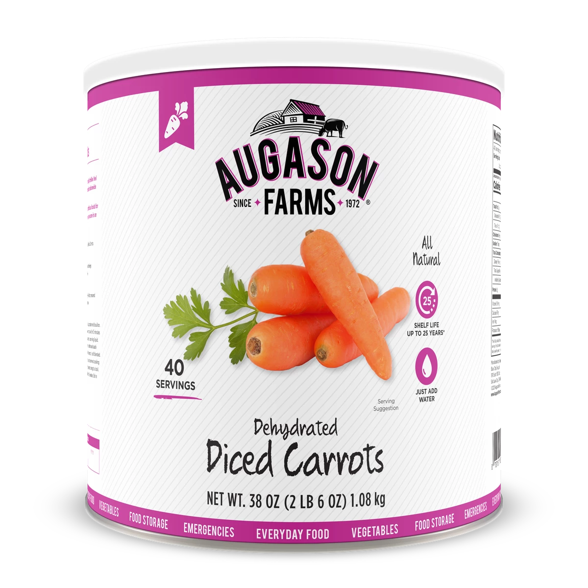 Augason Farms Dehydrated Diced Carrots Food & Food Storage 1 Augason Farms Dehydrated Diced Carrots Food & Food Storage